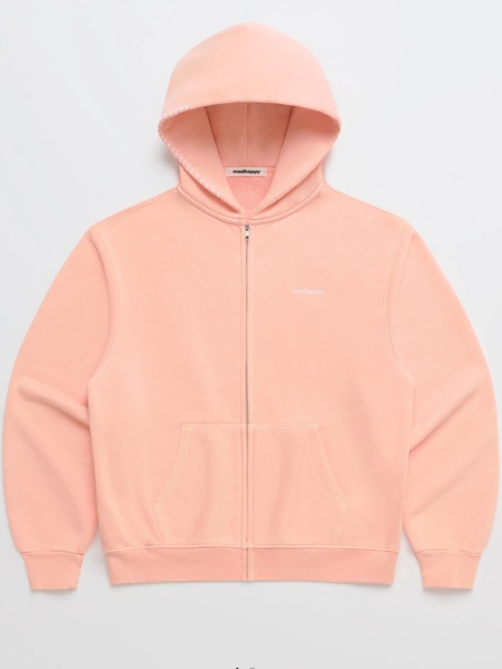 Madhappy Tops - NWT Madhappy Classics Fleece Zip Up Hoodie - Soft Tangerine sz M
